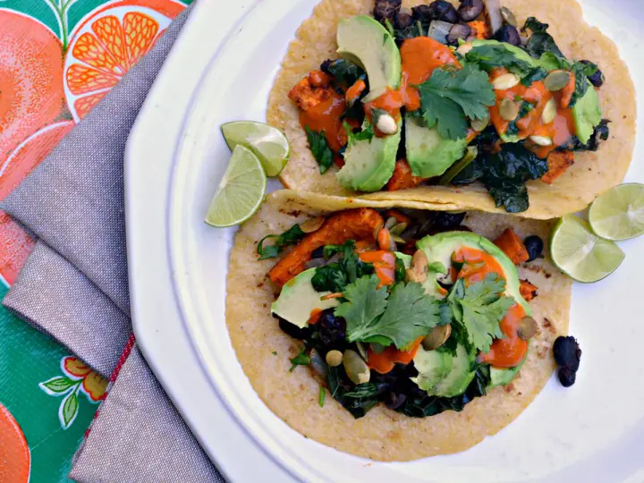 Sweet potato and black bean tacos