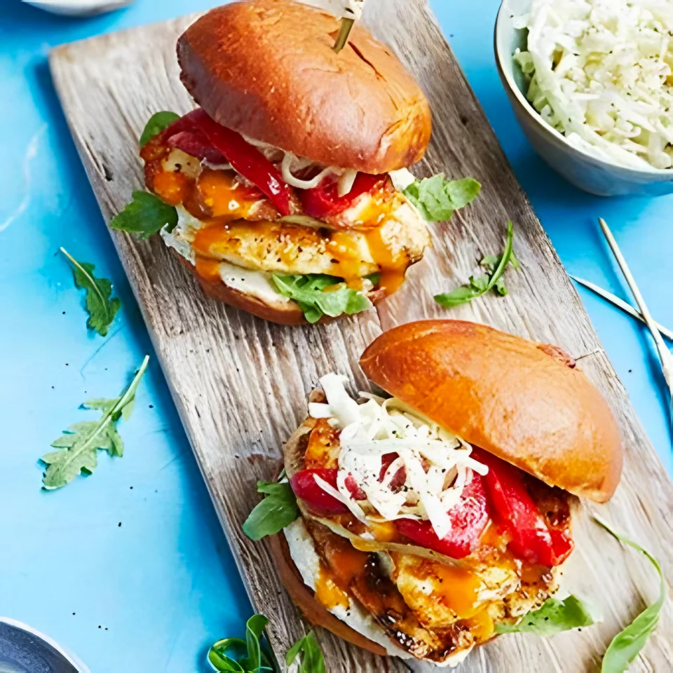 Chicken and Halloumi Burgers