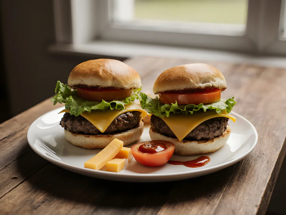 Air Fryer Burgers