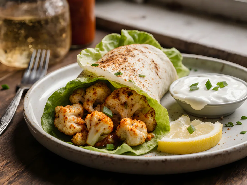 Buffalo Cauliflower Wraps