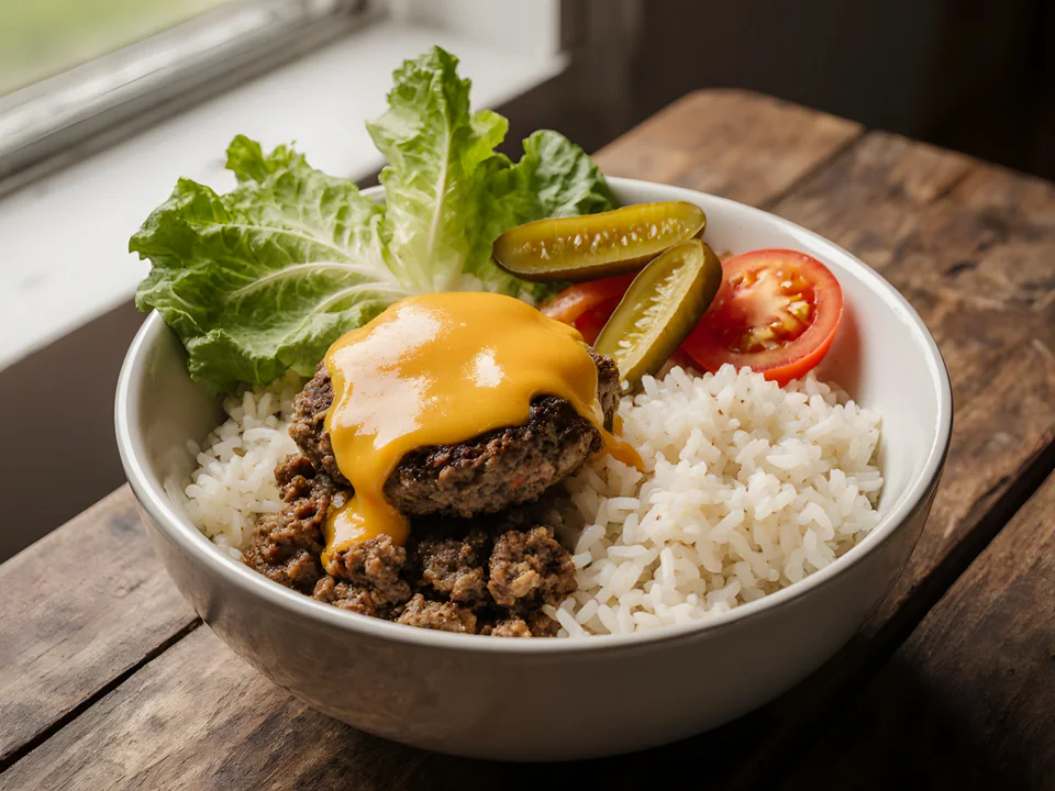 Cheeseburger Rice Bowls