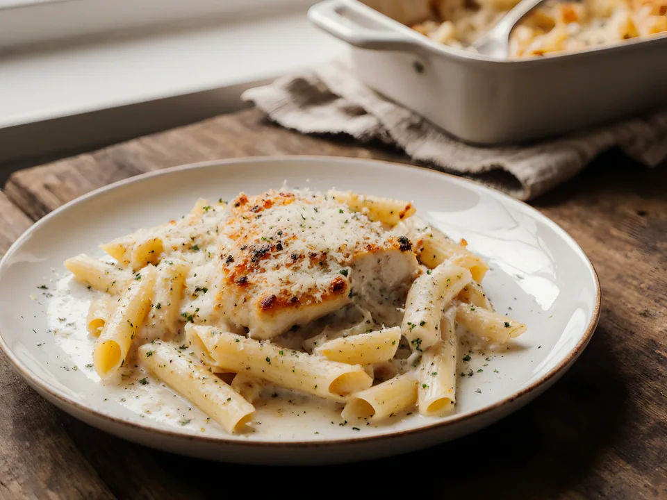Chicken Alfredo Bake