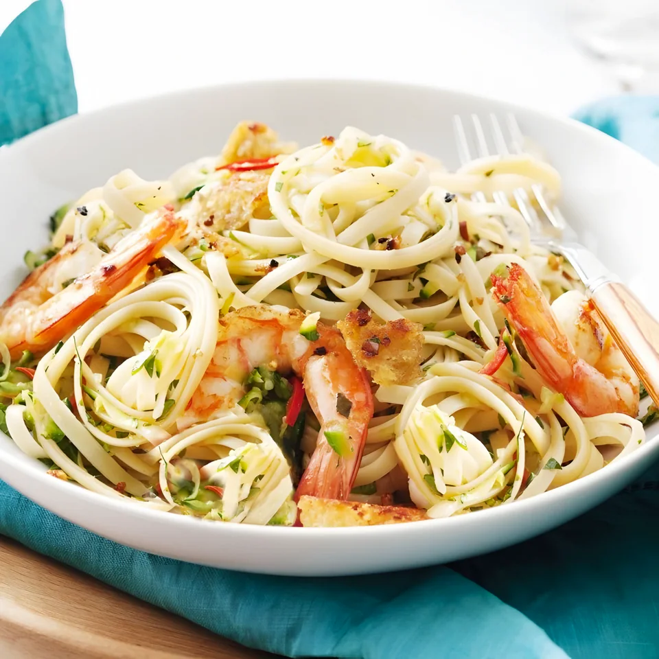 Chili Shrimp Linguine