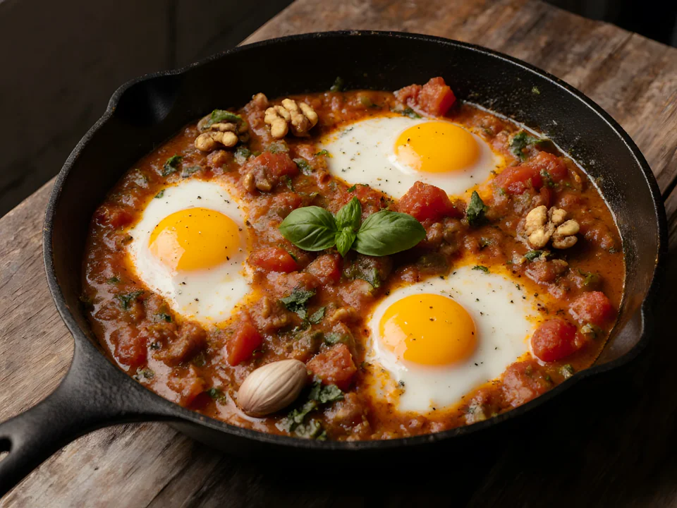 Chirbuli (Georgian Eggs with Walnuts)