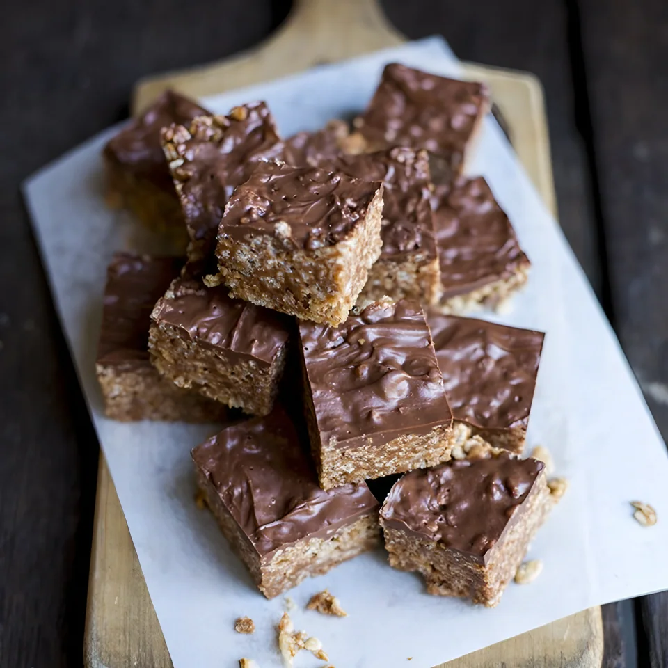 Chocolate Caramel Crispy Squares
