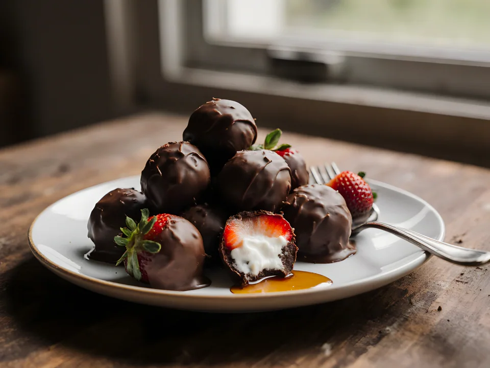 Chocolate Covered Strawberry Bites