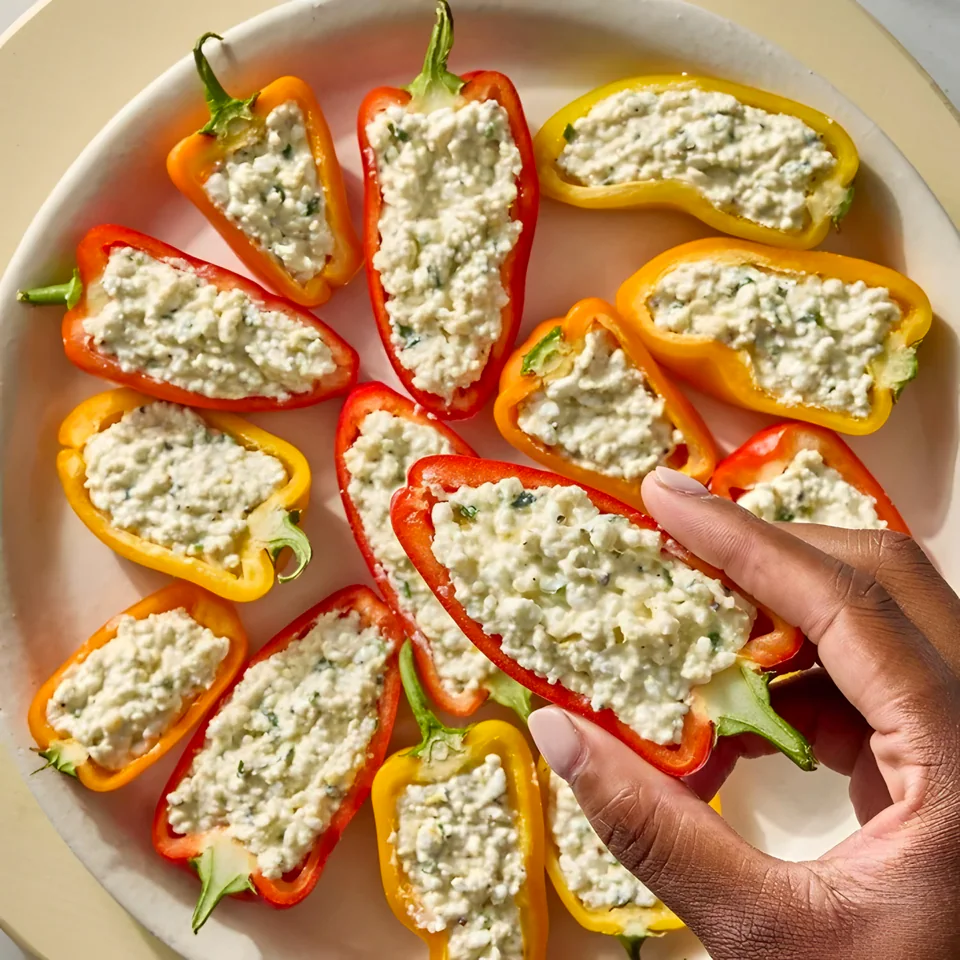 Cottage Cheese and Feta Stuffed Peppers