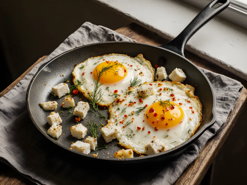 Feta Fried Eggs