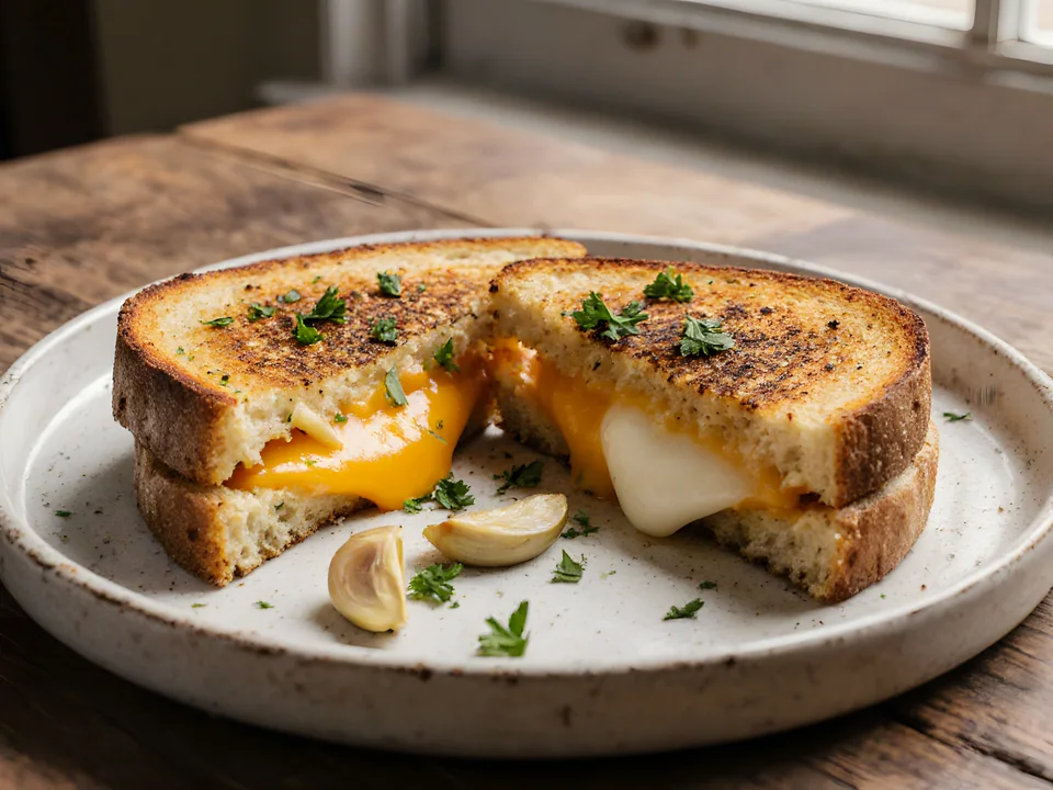 Garlic Bread Grilled Cheese
