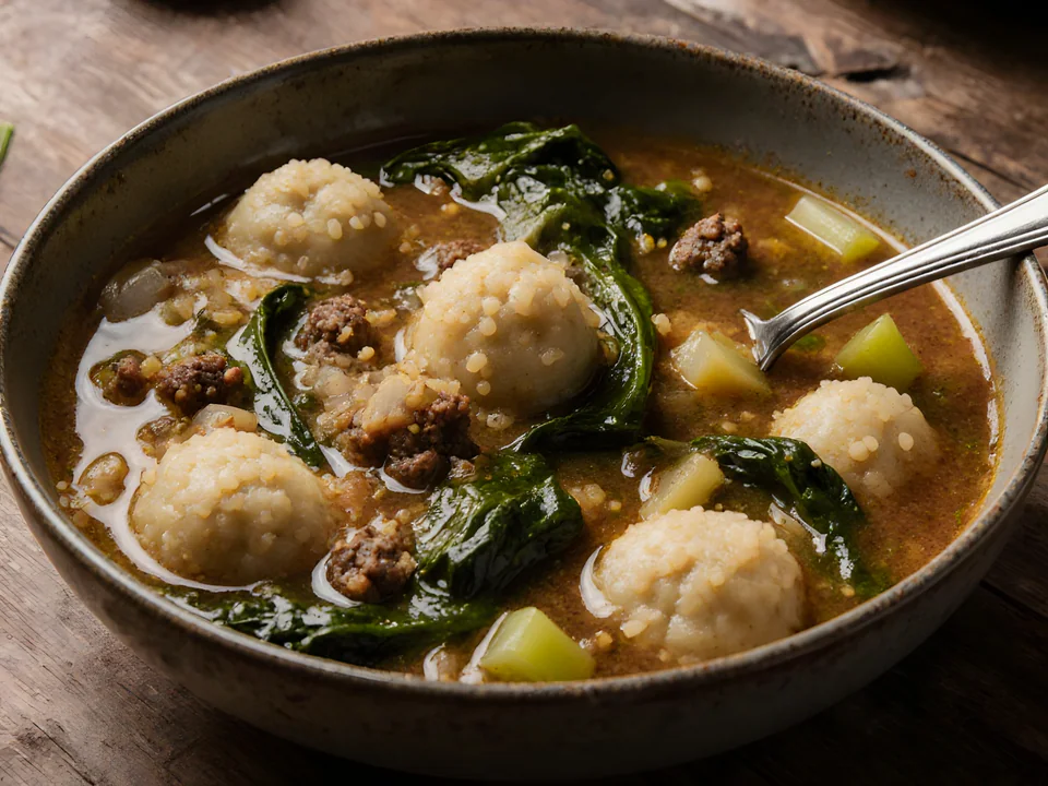 Kubbeh Hamusta (Sour Dumpling Soup)