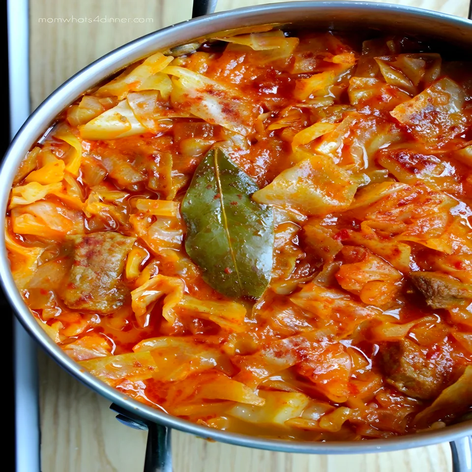 Cabbage and Beef Stew (Lakra Me Mish)