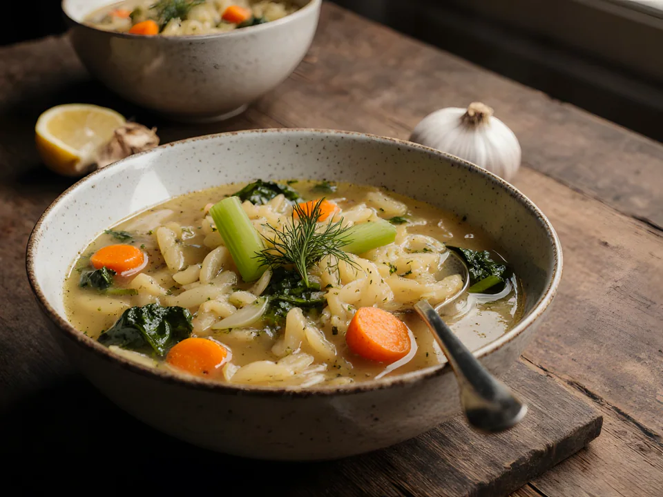 Lemon Orzo Soup