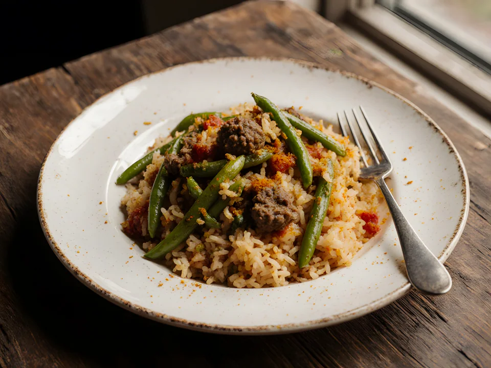 Lubia Polo (Persian Green Bean Rice)