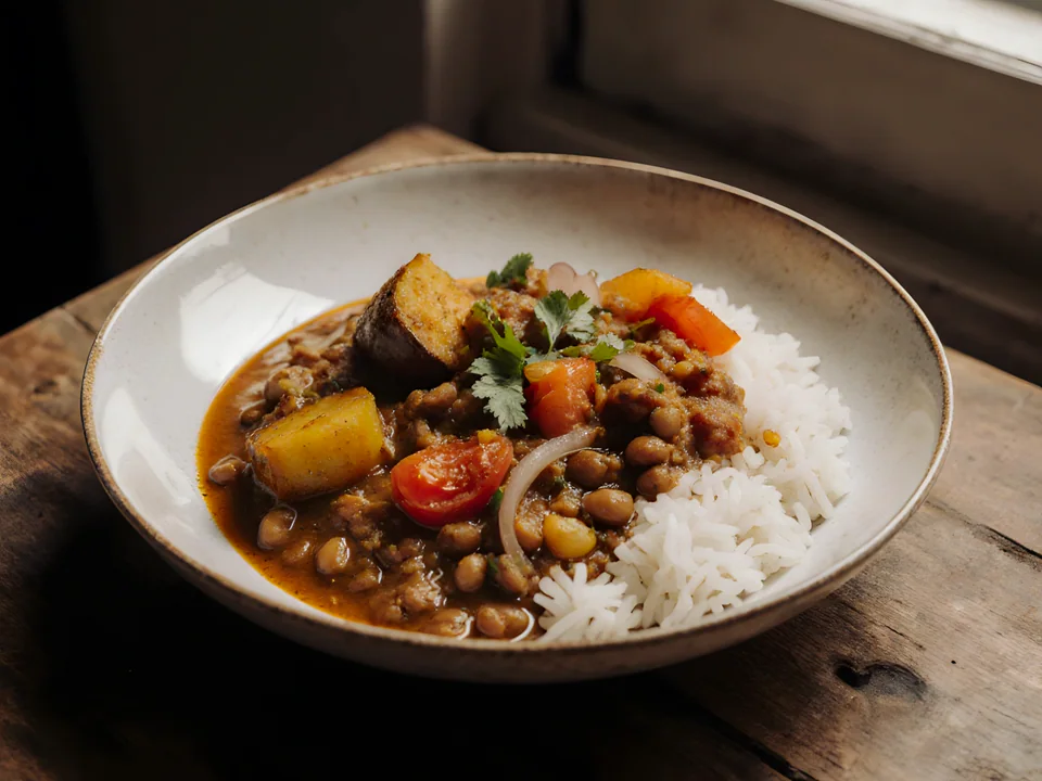Menestra de Lentejas (Ecuadorian Lentils and Rice)