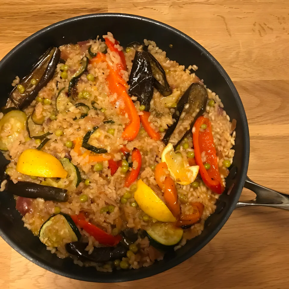 Roast Fennel and Eggplant Paella