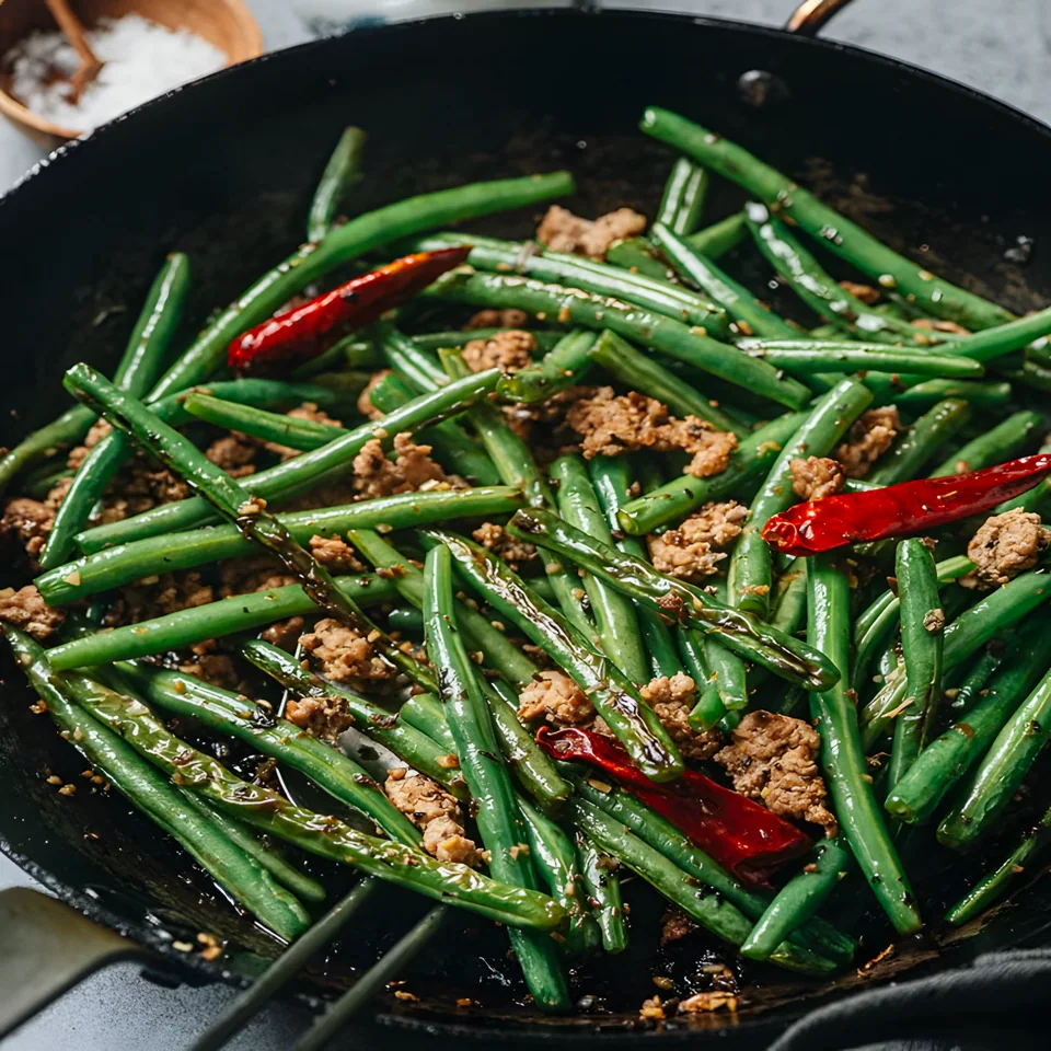 Sichuan-Style Stir-Fried Chinese Long Beans