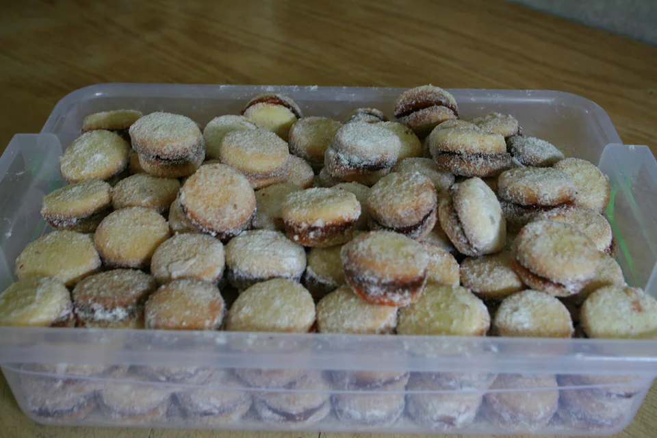 Vanilice (Serbian Walnut Jam Cookies)