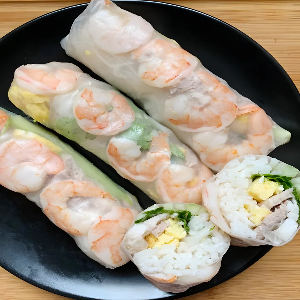 Vietnamese Prawn Spiralized Rolls