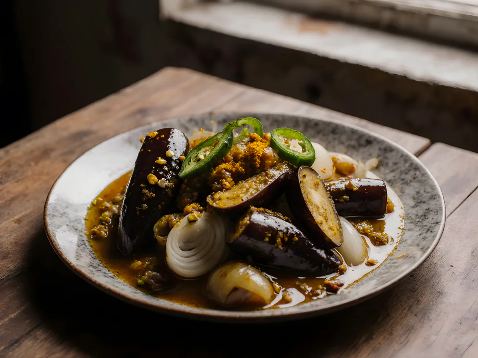 Wambatu Moju (Sri Lankan Eggplant Pickle)